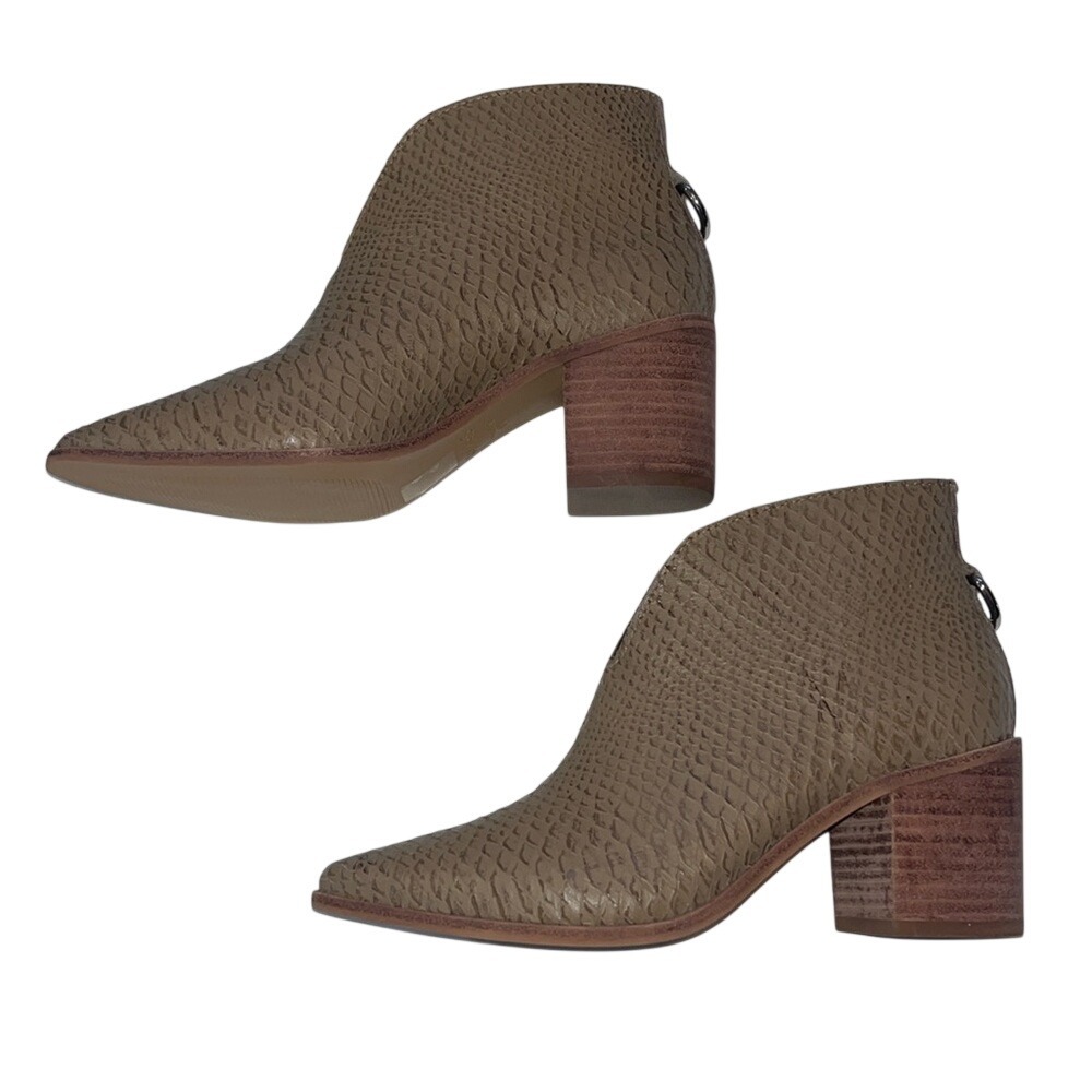 Kaanas Morellino Open Front Leather Booties